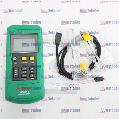 ONE MASTECH MS6514 Dual Channel Digital Thermometer Temperature Logger Tester