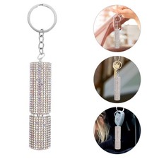 5ml Decorative Rhinestone Perfume Atomizer Bottle with Travel Keychain