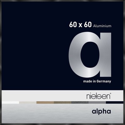 Nielsen Aluminium Bilderrahmen Alpha TCSC 60x60 cm eloxal schwarz glanz