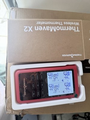 ThermoMaven X2 Wireless Meat Thermometer   Dual Probe Digital BBQ   New Open Box