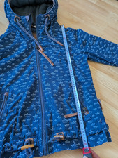 Naketan Kapuzenjacke blau Boot-Muster Reißve...