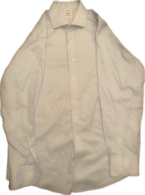 Brooks Brothers 16.5-35 Regent Fit Non-Iron Light Blue Stripe 100% Cotton Shirt