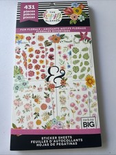 BIG IDEAS The Happy Planner FUN FLORALS 431 pcs 30 Pages Stickers NEW MAMBI