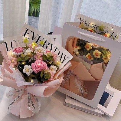Handarbeit gestrickt Häkel Blumenstrauß Kunstblumen für Hochzeit und Party