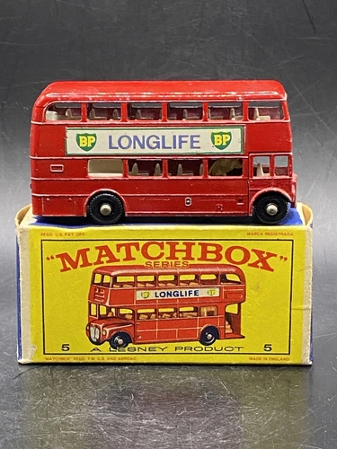 Matchbox Lesney #5 Routemaster Bus Longlife BP w Original Box VTG Toy Car