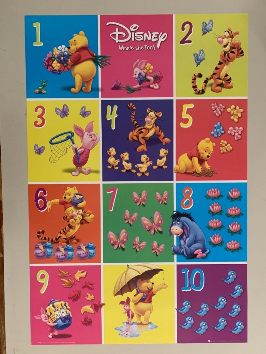 WINNIE THE POOH, 'LEARNING NUMBERS 1 to 10' RARE, LICENSED 2007