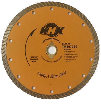 3 Pack 7'' Turbo Diamond Tile Saw Blade Cut Concrete Brick Stone Multi Purpose