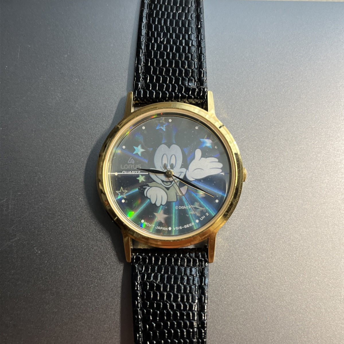 Lorus Disney Mickey Mouse Watch Hologram Face Gold Tone | eBay display picture 1