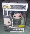 FUNKO POP #07 GAME OF THRONES JON SNOW BLOODY HOT TOPIC EXCLUSIVE NIB
