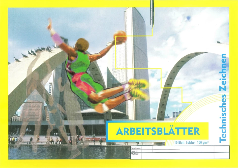 PVP PENIG Technischer Zeichenblock TZ Block mit Rand und Schriftfeld in A3 oder A4 wählbar