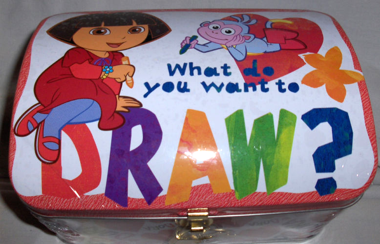 Dora & Boots`Treasure Trinket Chest-Little Lock Box`With Lock