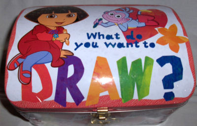 Dora & Boots`Treasure Trinket Chest-Little Lock Box`With Lock