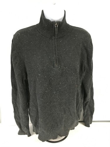 Merona Quarter Zip Jacket Mens S Gray 