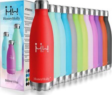 Water Bottle Stainless Steel Double Walled Vacuum Insulated Water Bottle 12H Hot