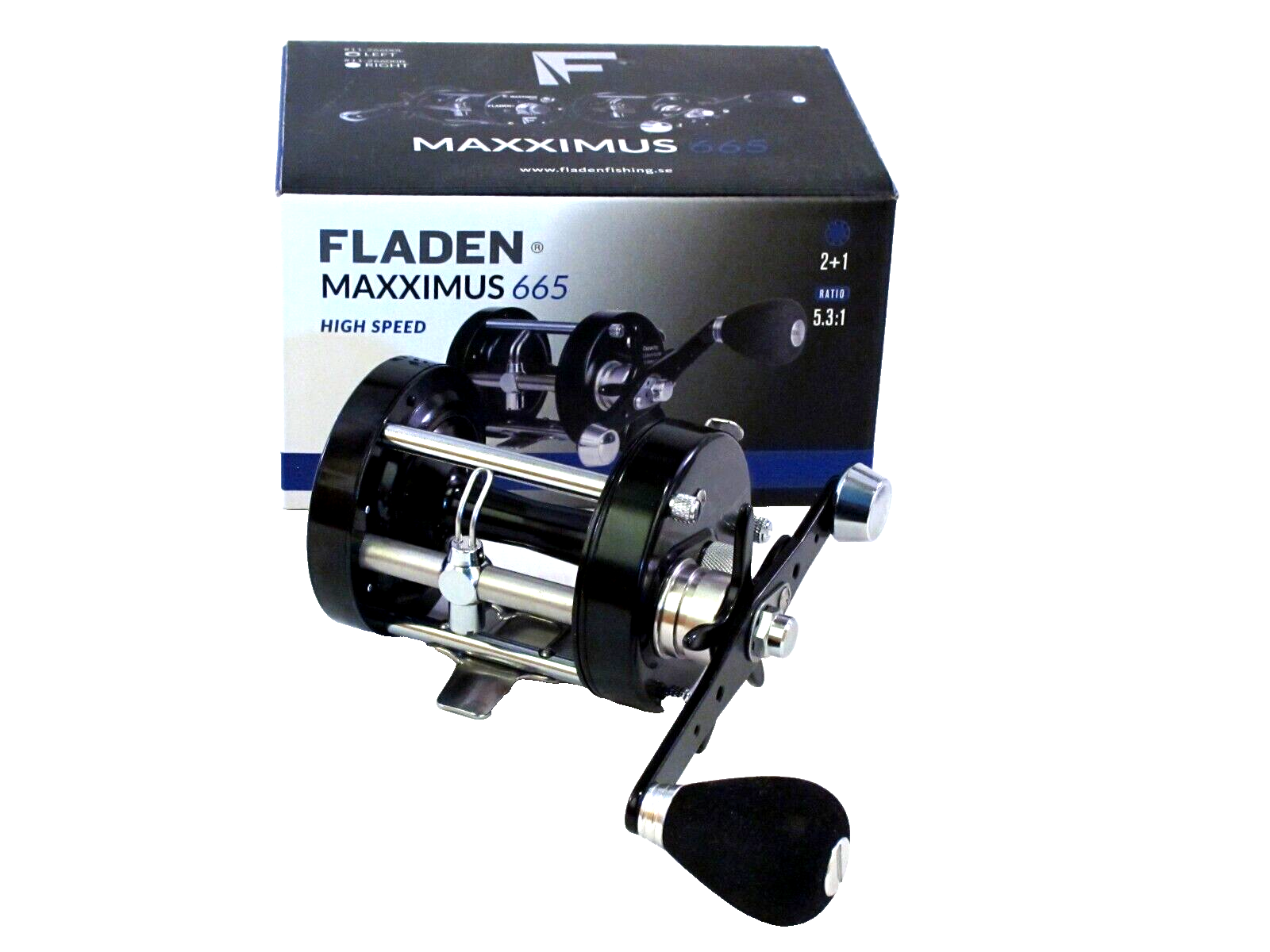 Fladen Maxximus 665 Hi Speed Surf Sea Casting Multiplier Fishing Reel Left Wind