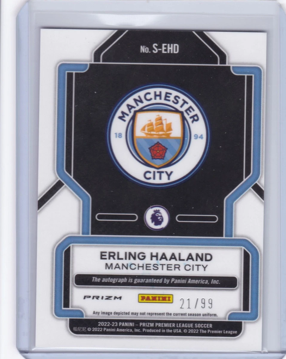 2022-23 Panini Prizm EPL Signatures Silver Auto Erling Haaland Man