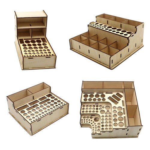 Wooden Modular Paint Rack Stand Model Paint Rack for Modeling Tool ...
