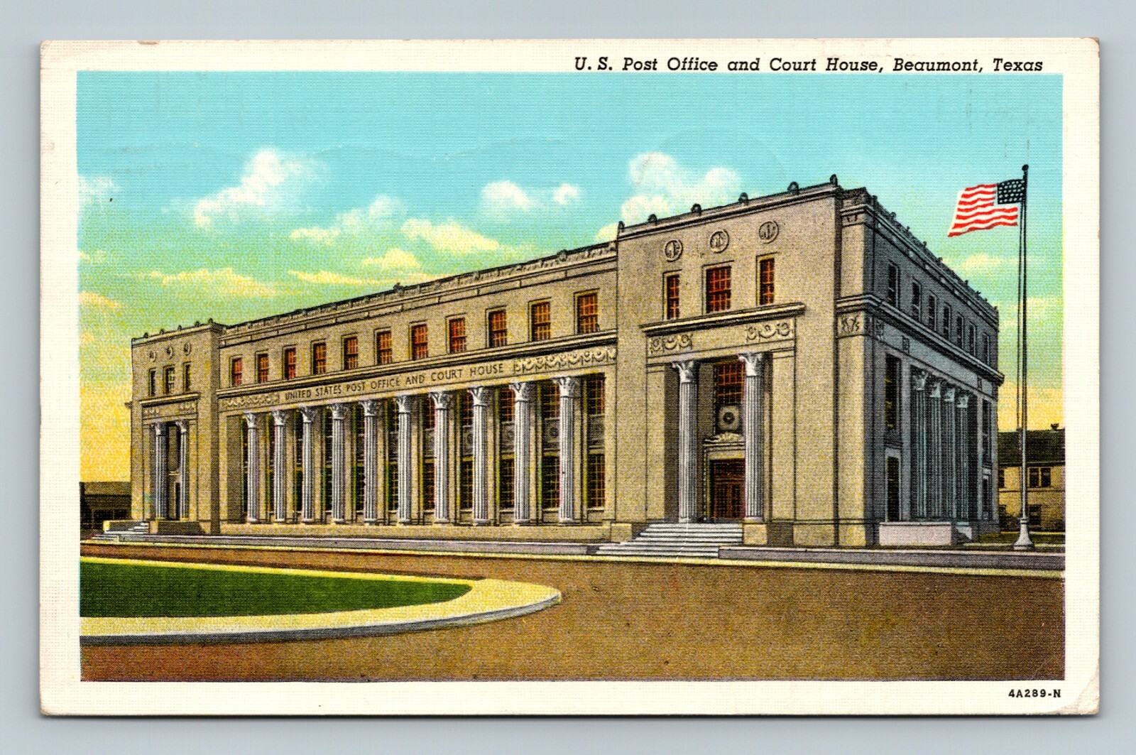 Beaumont Tx US Post Office and Court House Postcard Texas eBay