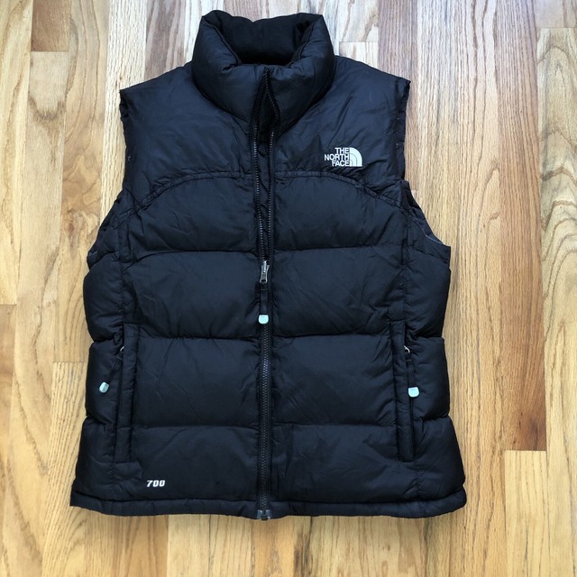 north face black puffer vest