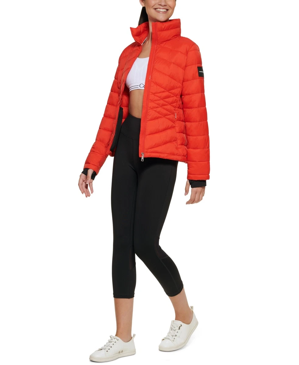 Calvin Klein Performance Women's Puffer Jacket - Chili RED Mock Neck Size XS NEW | eBay Calvin Klein Performance Women'S Puffer Jacket - Chili Red Mock Neck Size Xs New | Ebay