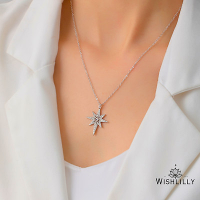 Star Crystal Necklace by Wishlilly | Sparkling Celestial North Star Jewelry |
