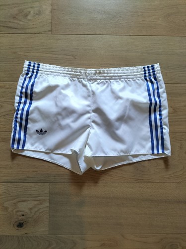 Short Vintage Sport Polyamide – Années 80, Rouge Et Jaune, Taille M (excellent état)