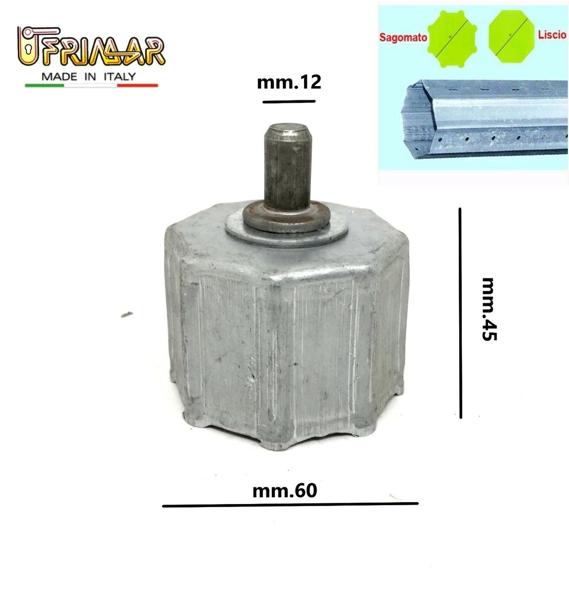 Calotta Regolabile Ottagonale 60 Mm Per Avvolgibili Tapparelle - Ricambio Motore - Foto 12