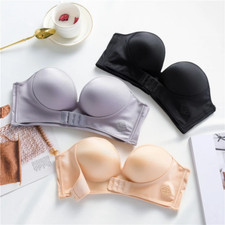 Front Buckle Lift Bra Strapless Bandeau Back Closure Seamless Lingerie Underwear