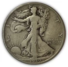 1919-D Walking Liberty Half Dollar Fine F Coin #9042