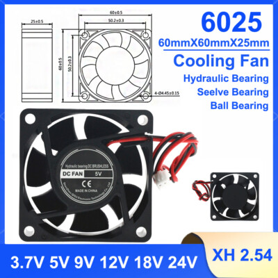 6025 DC Brushless Cooling Fan 60mm X 25mm Square PC Computer 2-Pin ...