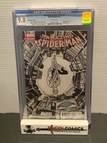 Amazing Spider-Man # 1 CGC 9.8 DCBS Sketch Variant Samnee Cover 2014 [GC9]
