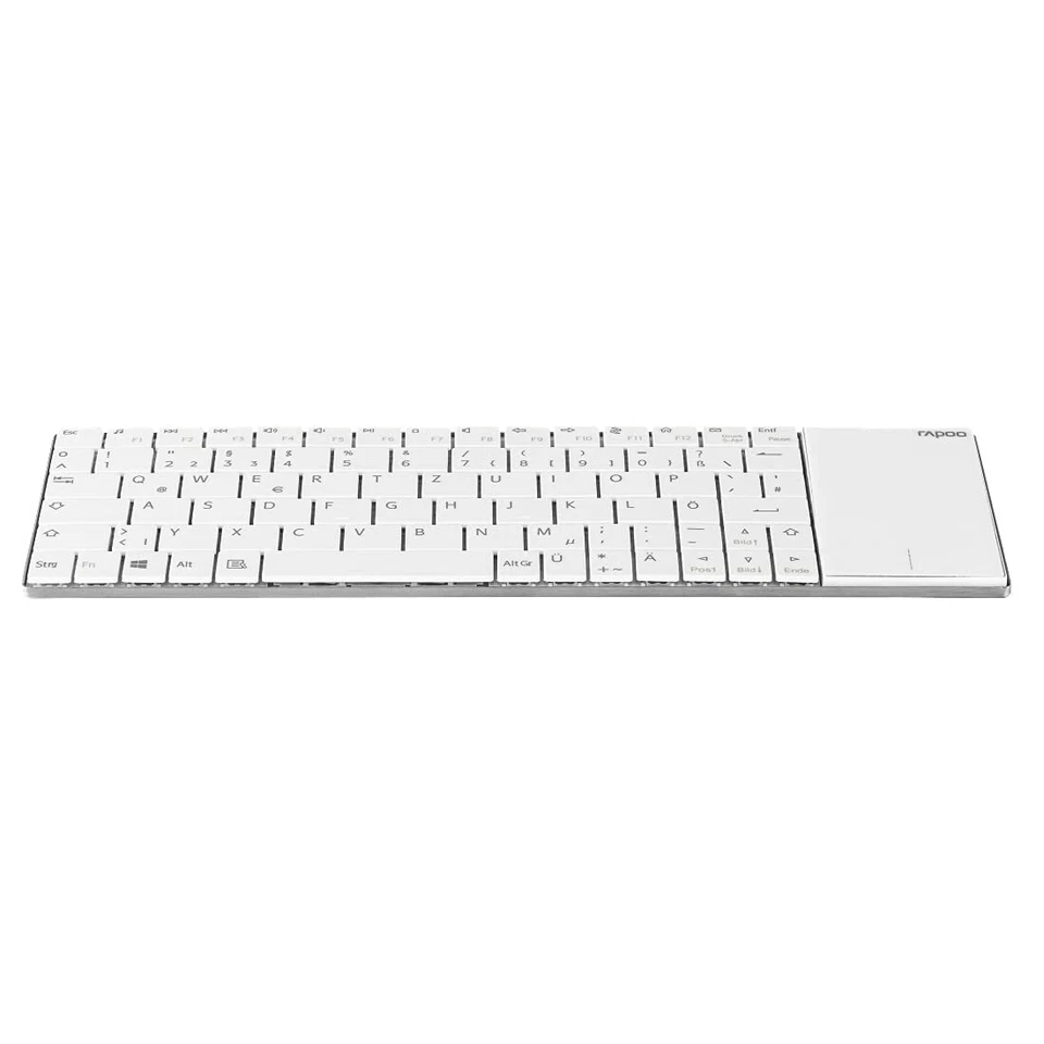 E2710 kabellose Multimedia Tastatur wireless Keyboard flaches Edelstahl Desig... - Bild 3 von 4