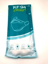 KF94 Face Mask With 3D Protection Filter White Disposable 10 Pk Respirator