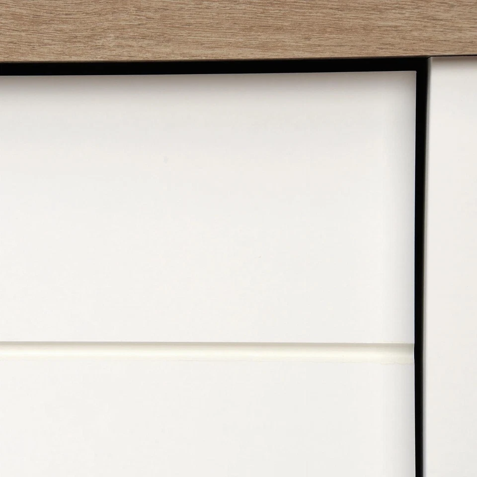 Cajonera Sauder Coastal Cottage 4 cajones almacenamiento de ropa dintel roble acce Foto 4 de 4