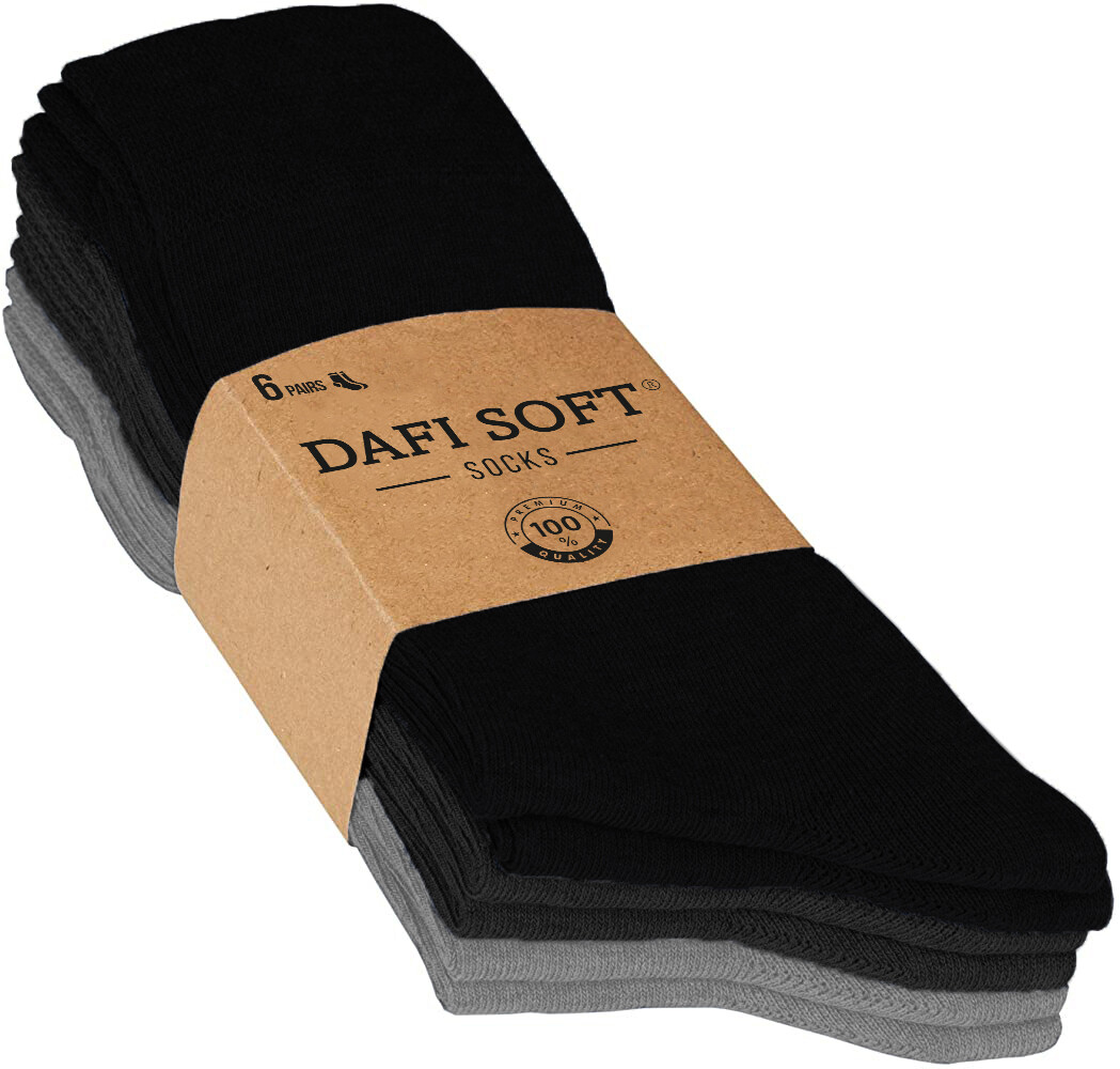Dafi soft 6 Pairs Men's Bamboo Socks, Super Soft, Antibacterial