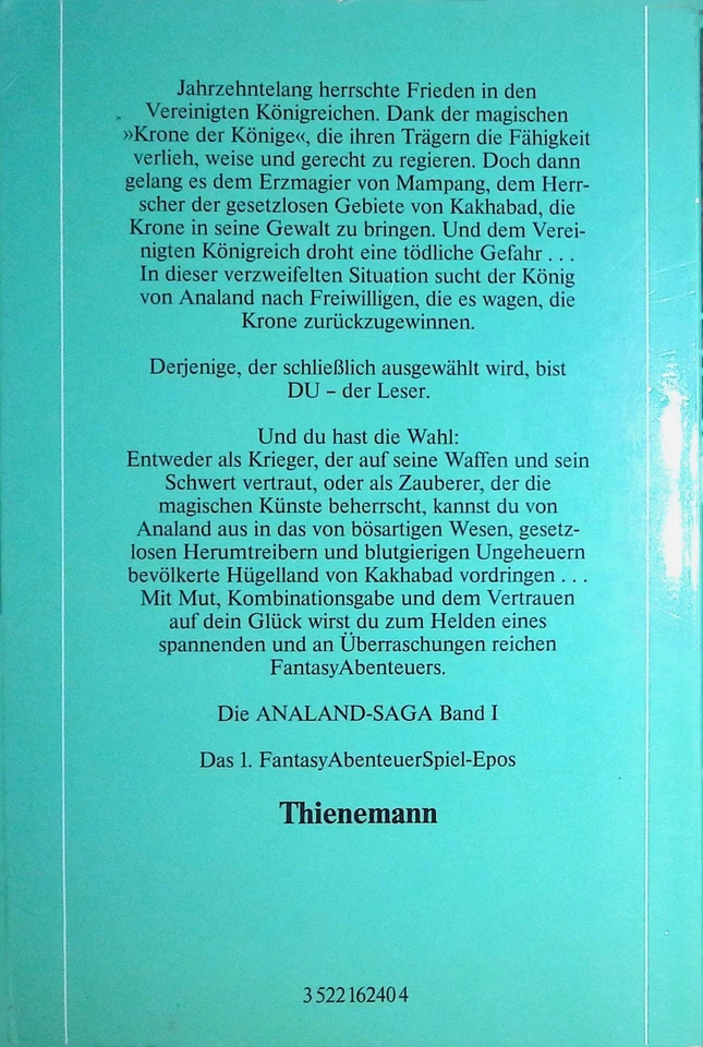Analand Saga 1 - Der Abenteurer aus Analand - Thienemann Ed - B-/B/B- - Bild 2 von 4