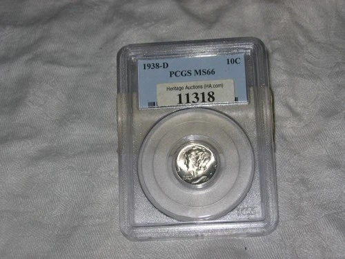 1938 D Mercury Dime PCGS MS66