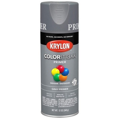 COLORMAXX K05582007 Spray Paint Primer,Gray,12 oz 800T32