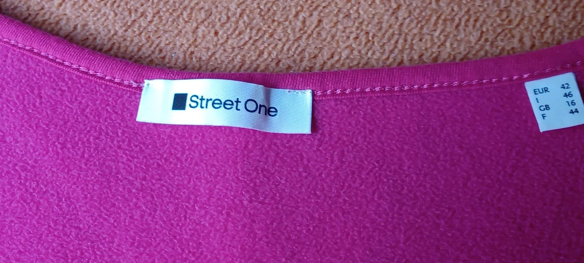 *STREET ONE*Weste mit V-Neck Teddy-Material Farbe magenta dream WOW! Gr 42 wNEU!