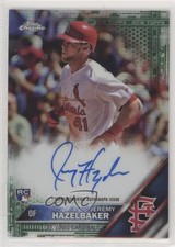 2016 Topps Chrome Rookie Green Refractor 82/99 Jeremy Hazelbaker Auto r7d