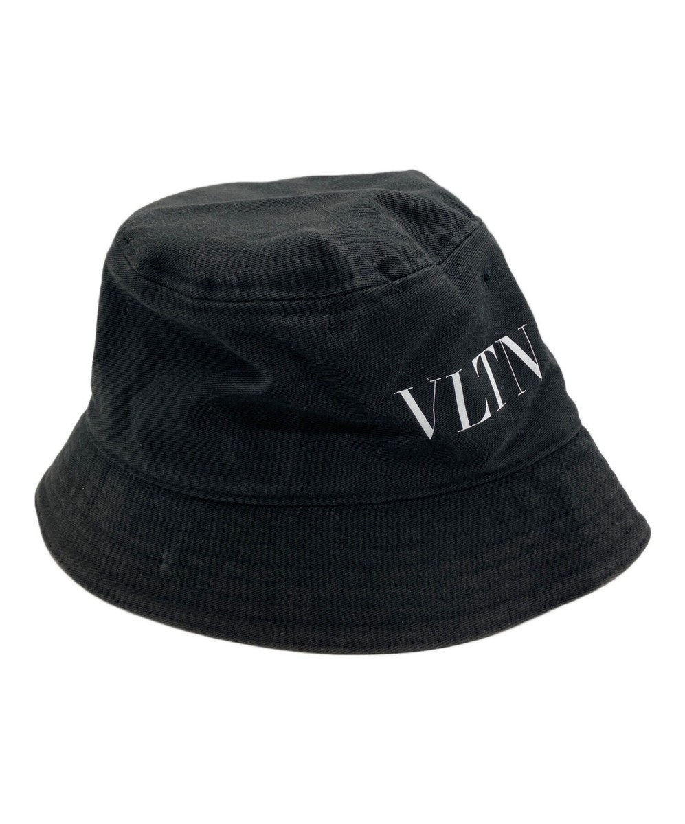 VALENTINO VLTN Logo Cotton Canvas Bucket Hat Black | eBay
