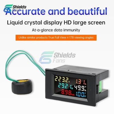 AC 80-300V 100A LCD Digital Single Phase Watt Voltage Current Power Energy Meter