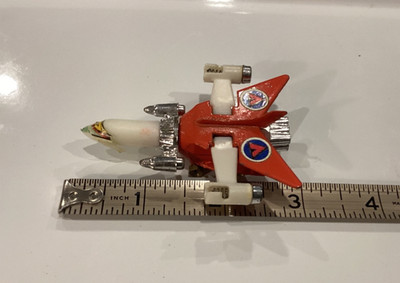 Vintage Space Glider HKD 2002 Rocket Toy  Hong Kong Diecast Moveable Boosters 3''