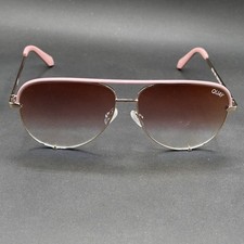 Quay High Key Contrast Sunglasses Pink Rose Gold Gradient Used Needs Lenses