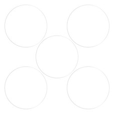 5pcs 37mm Soft PET Anti-Fingerprint Clear Round Watch Glass Screen Protectors