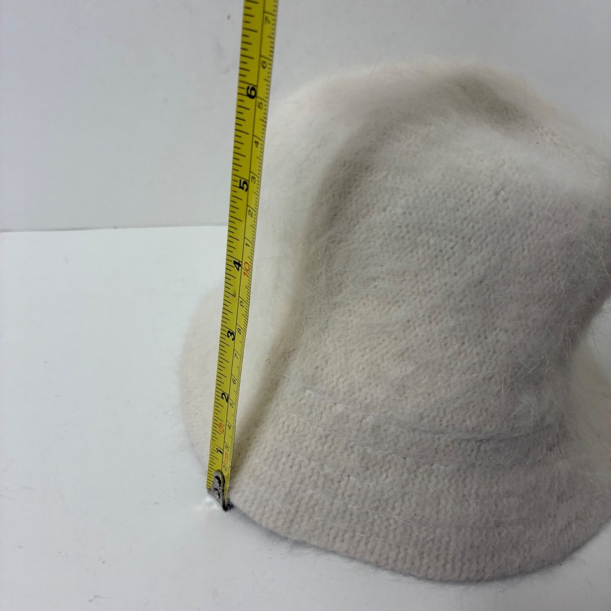 Vintage Y2K White Angora Bunny Blend Fuzzy Bucket Hat One Size Angora Rabbit, Wool Bucket Hat- Fuzzy Cream- OS- Vintage  main image 2