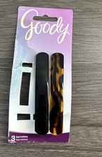 Goody Easy Snap Barrettes 80285 Black Tortoseshell 2017 AS-IS Hair Accessory -1