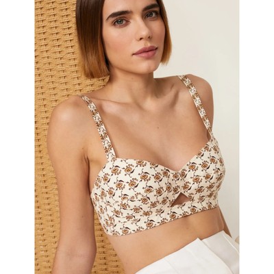 NWOT Tory Burch Floral Peekaboo Bralette Bra Top Designer Beach Boho