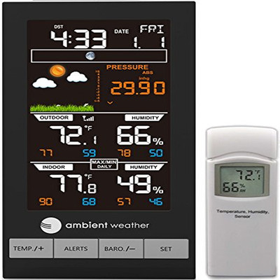 Ambient Weather Ws-2801A Advanced Wireless Color Forecast Station W/Temperature