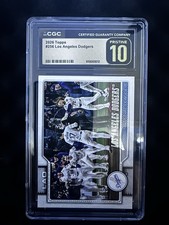 Topps 2026 #256 Los Angeles Dodgers Team Card CGC Pristine 10 Graded